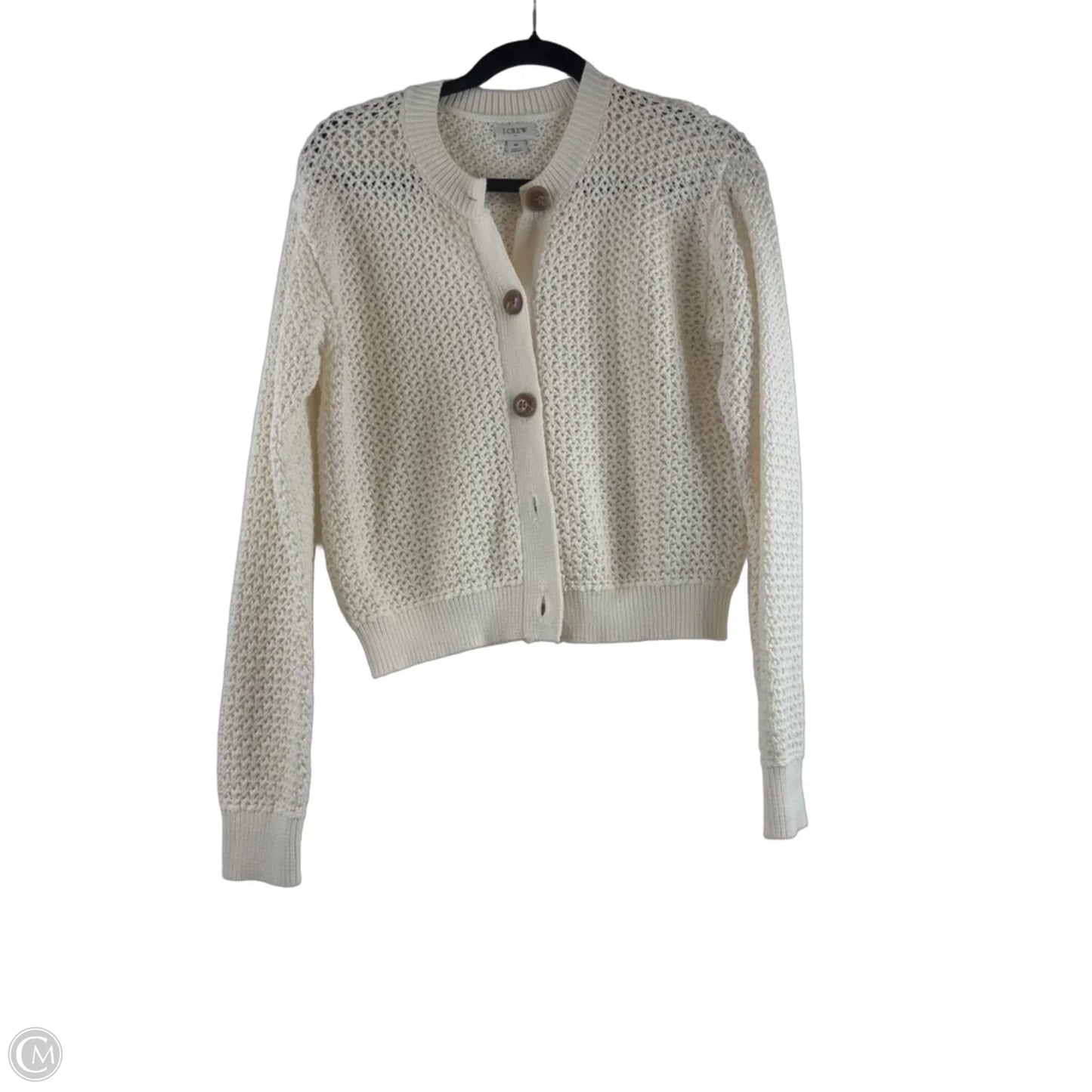 Sweater Cardigan By J. Crew In Cream, Size: M