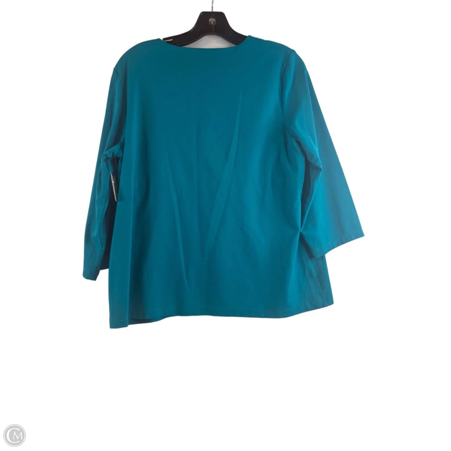 Top 3/4 Sleeve By Chicos In Blue, Size: L