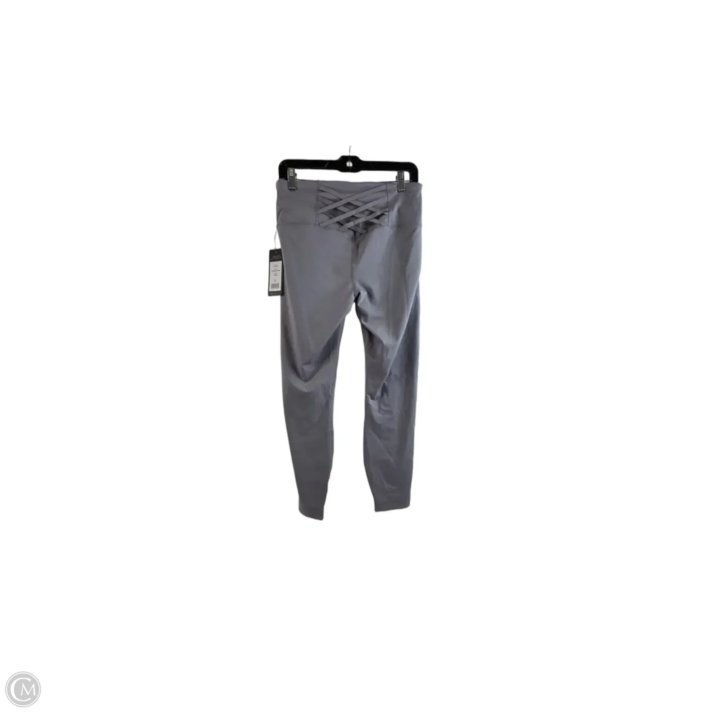 Athletic Leggings By Yogalicious In Grey, Size: L