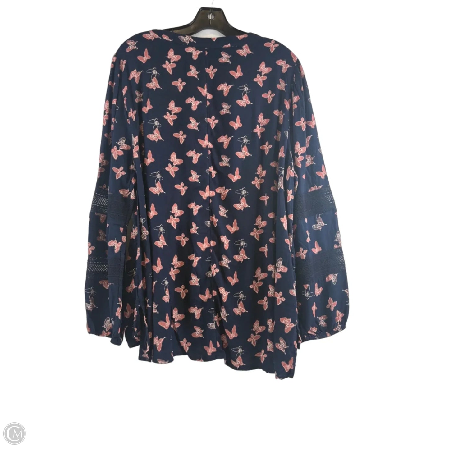Top Long Sleeve By Lane Bryant In Blue & Orange, Size: Xl