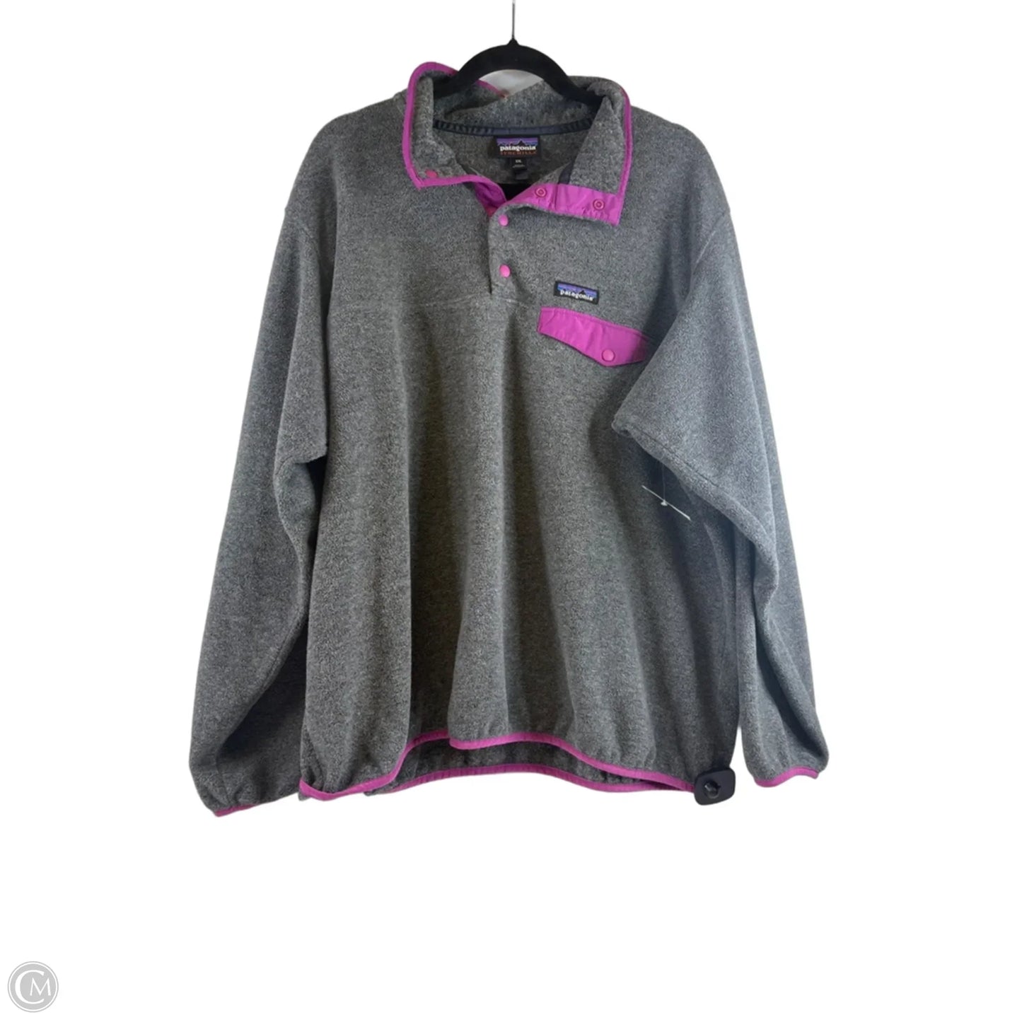 Athletic Fleece By Patagonia In Grey & Pink, Size: Xxl