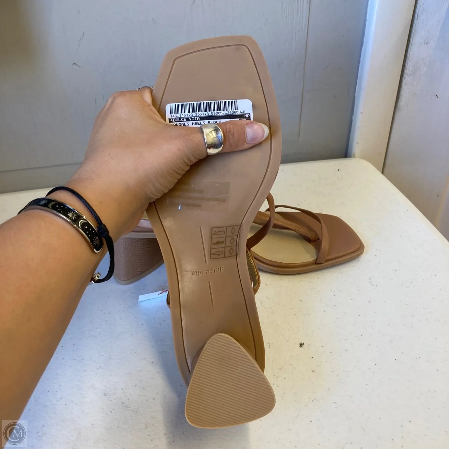 Sandals Heels Block By Dolce Vita In Tan, Size: 9