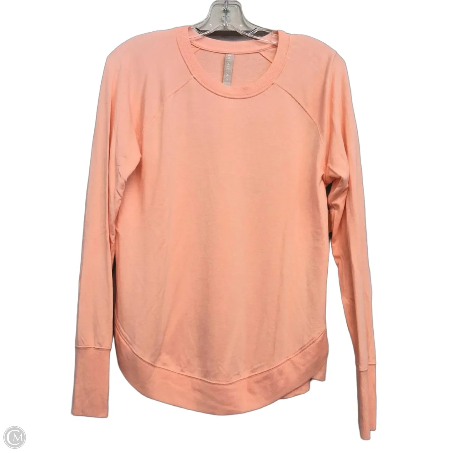Top Long Sleeve By Athleta In Coral, Size: S