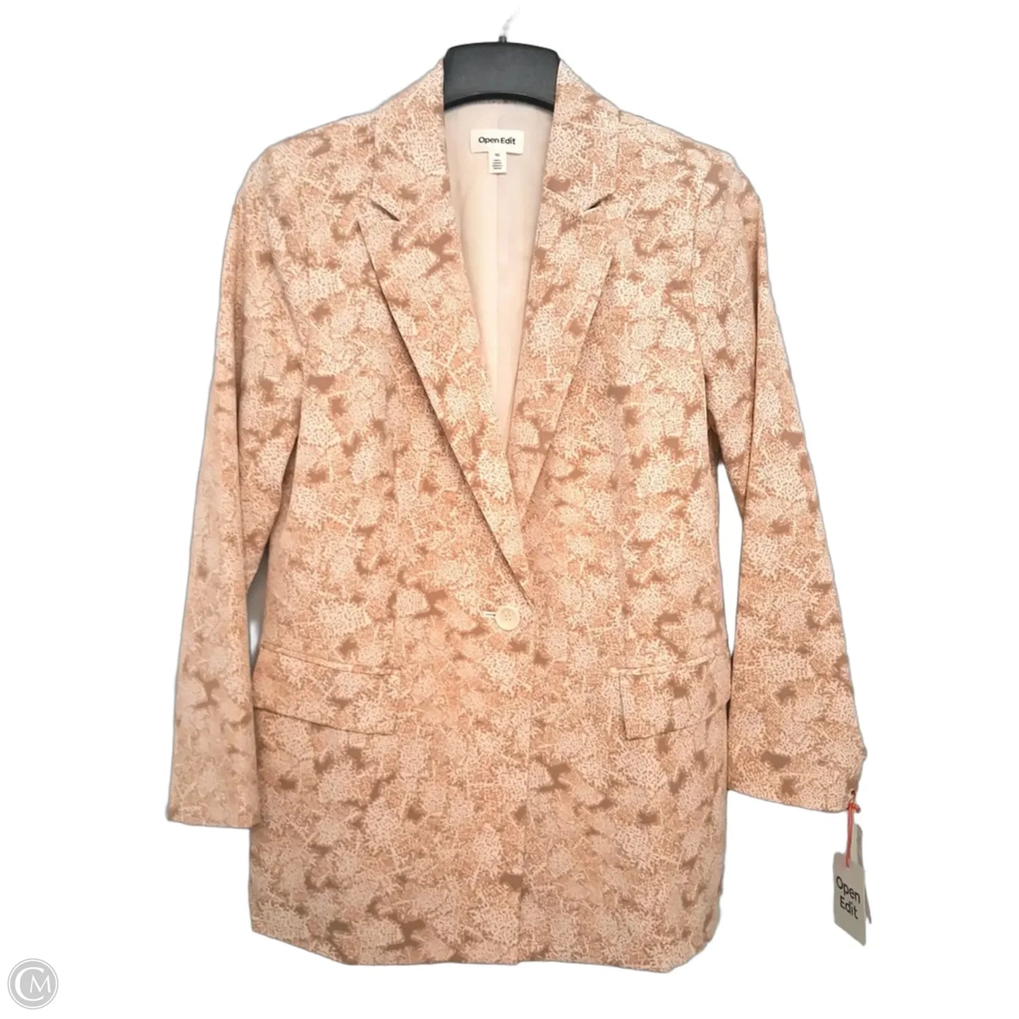 Blazer By Open Edit In Brown & Cream, Size: Xs