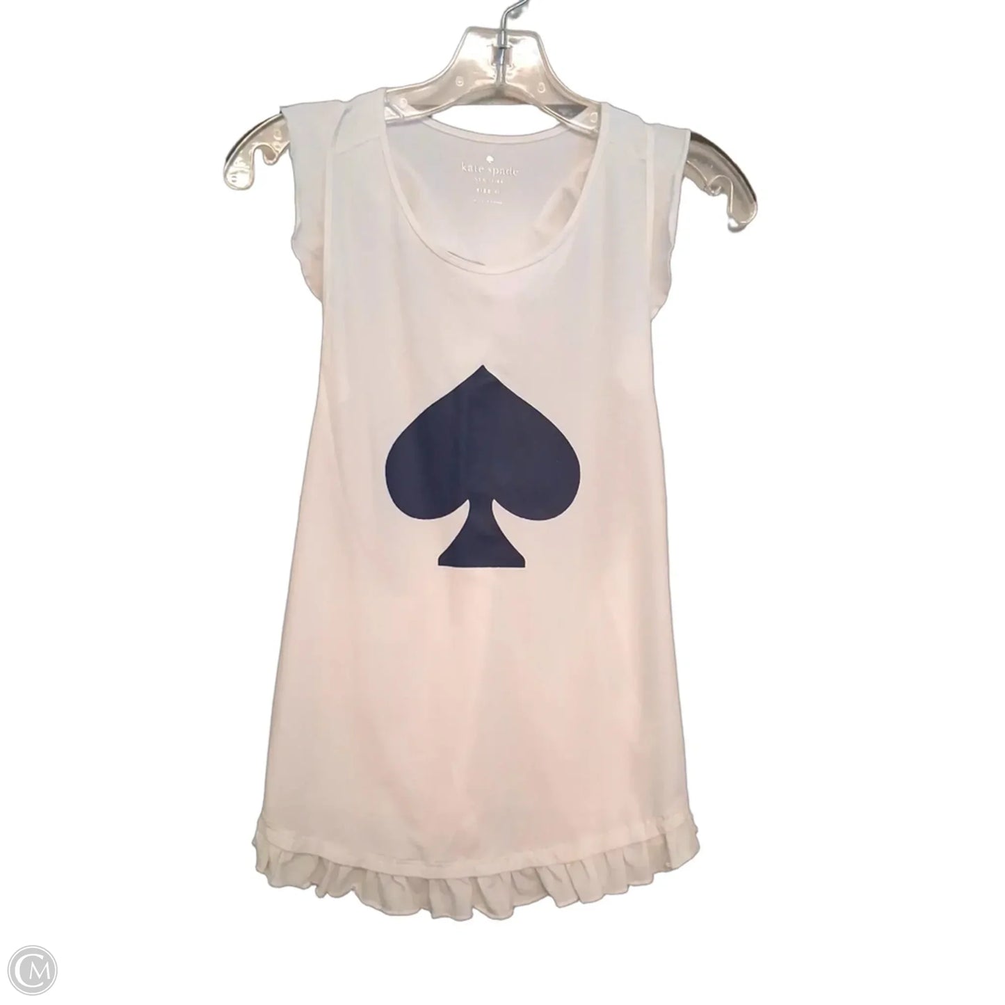 Tank Top Designer By Kate Spade In Blue & White, Size: Xl