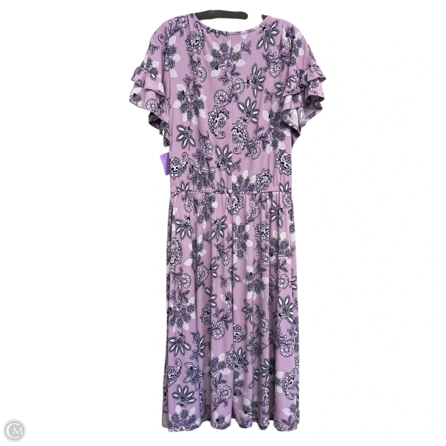 Dress Casual Short By Lane Bryant In Purple & White, Size: 1x