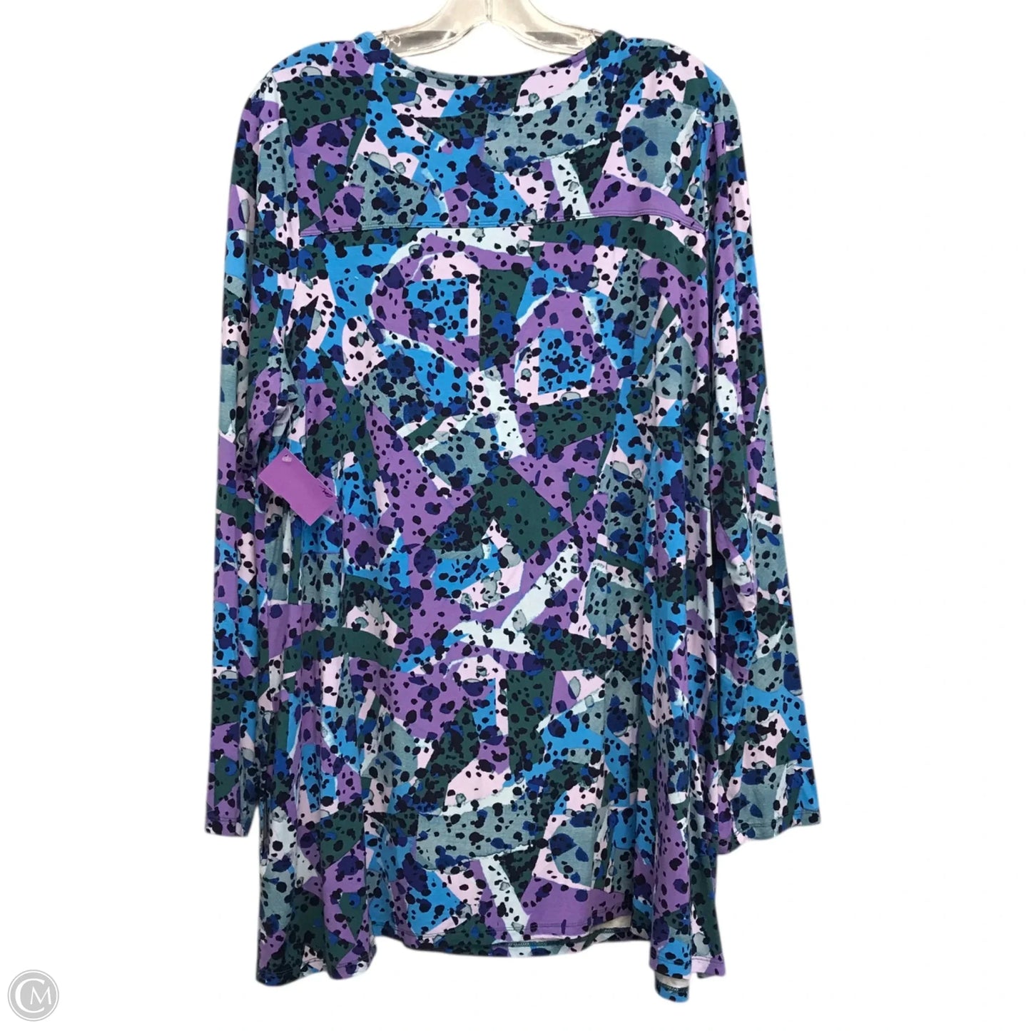 Top Long Sleeve By Logo In Multi-colored, Size: 1x