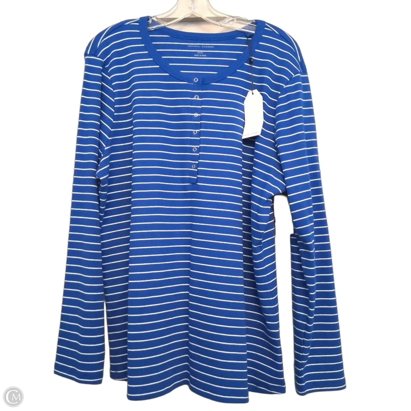 Top Long Sleeve Basic By Universal Standard In Striped Pattern, Size: 2x