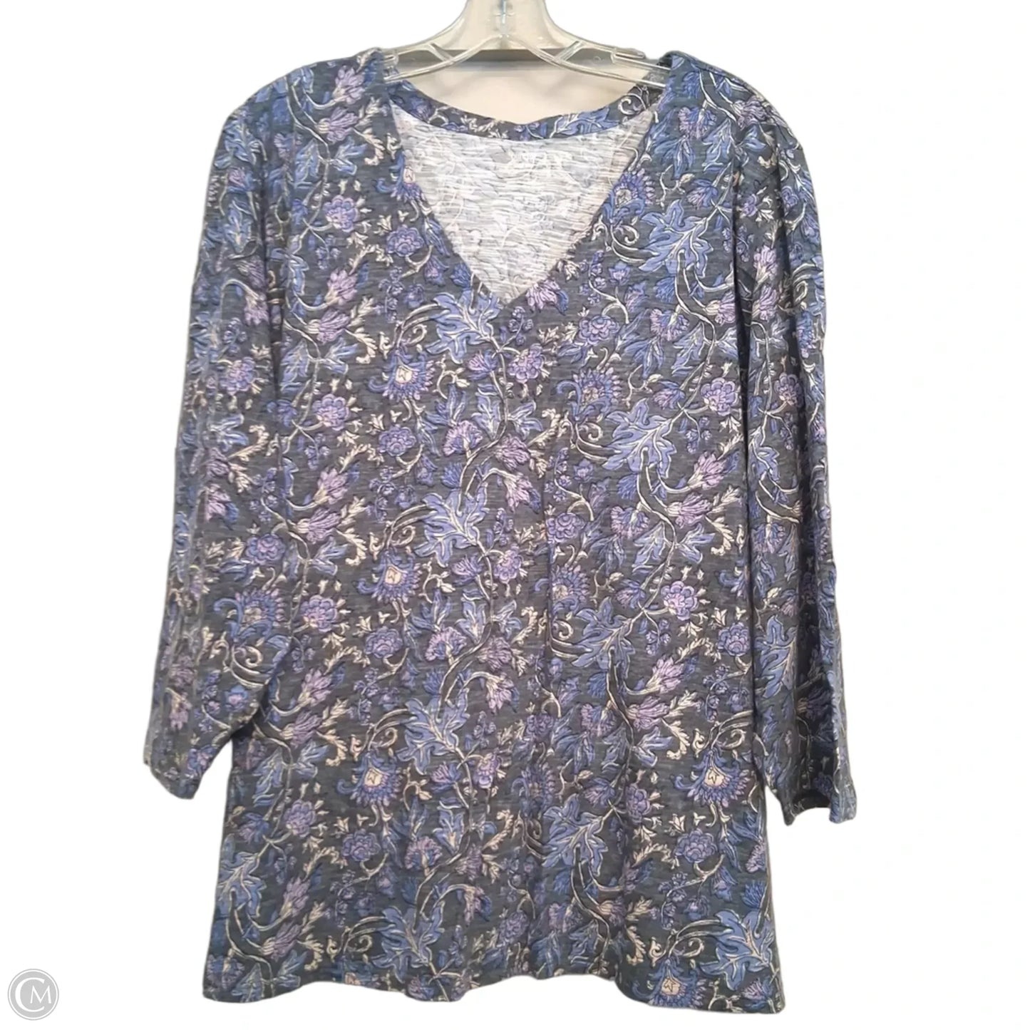 Top Long Sleeve By Pure Jill In Floral Print, Size: 3x