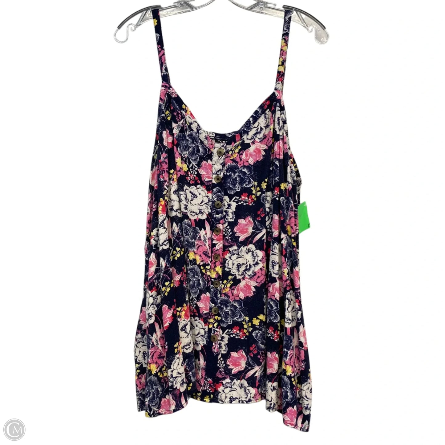 Top Sleeveless By Torrid In Blue & Pink, Size: 3x