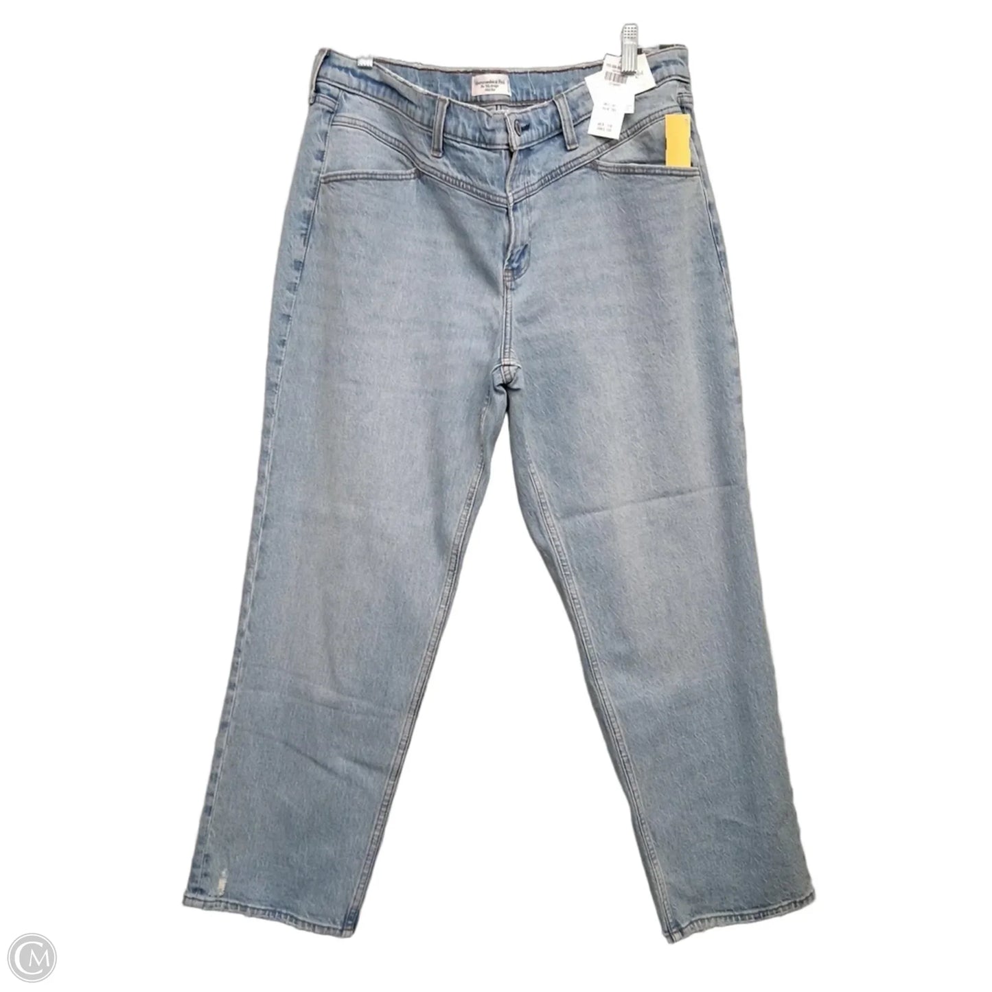Jeans Straight By Abercrombie And Fitch In Blue Denim, Size: 16
