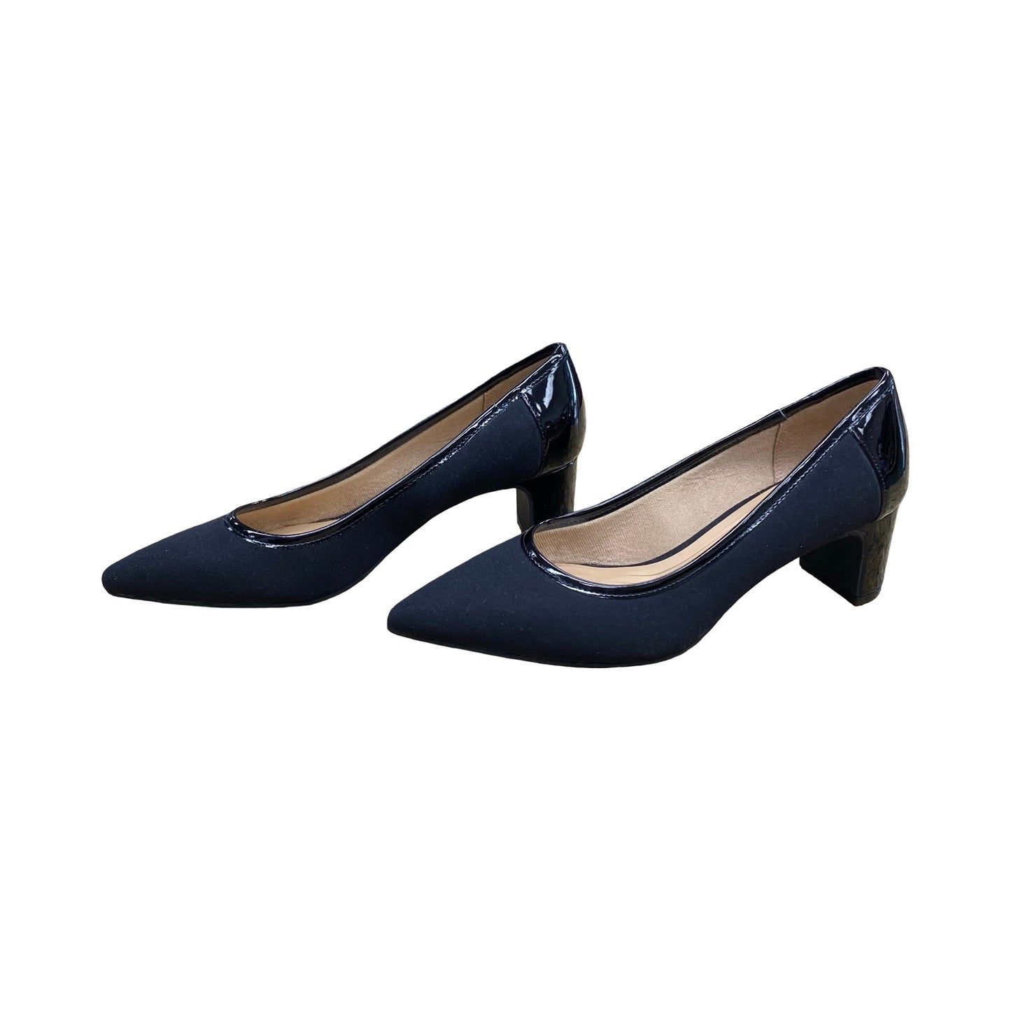 Shoes Heels Block By Abella In Black, Size:7.5