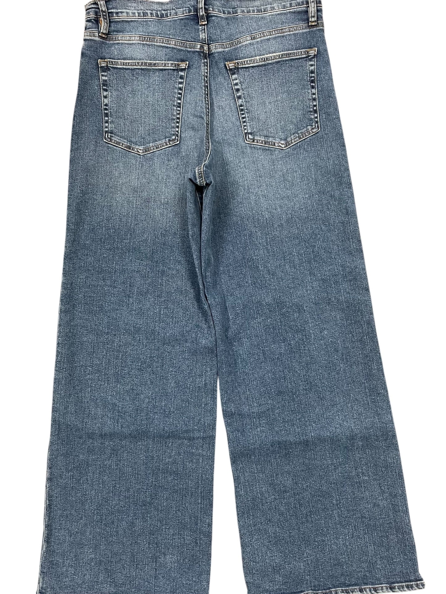 Jeans Wide Leg By Frame In Blue Denim, Size:14