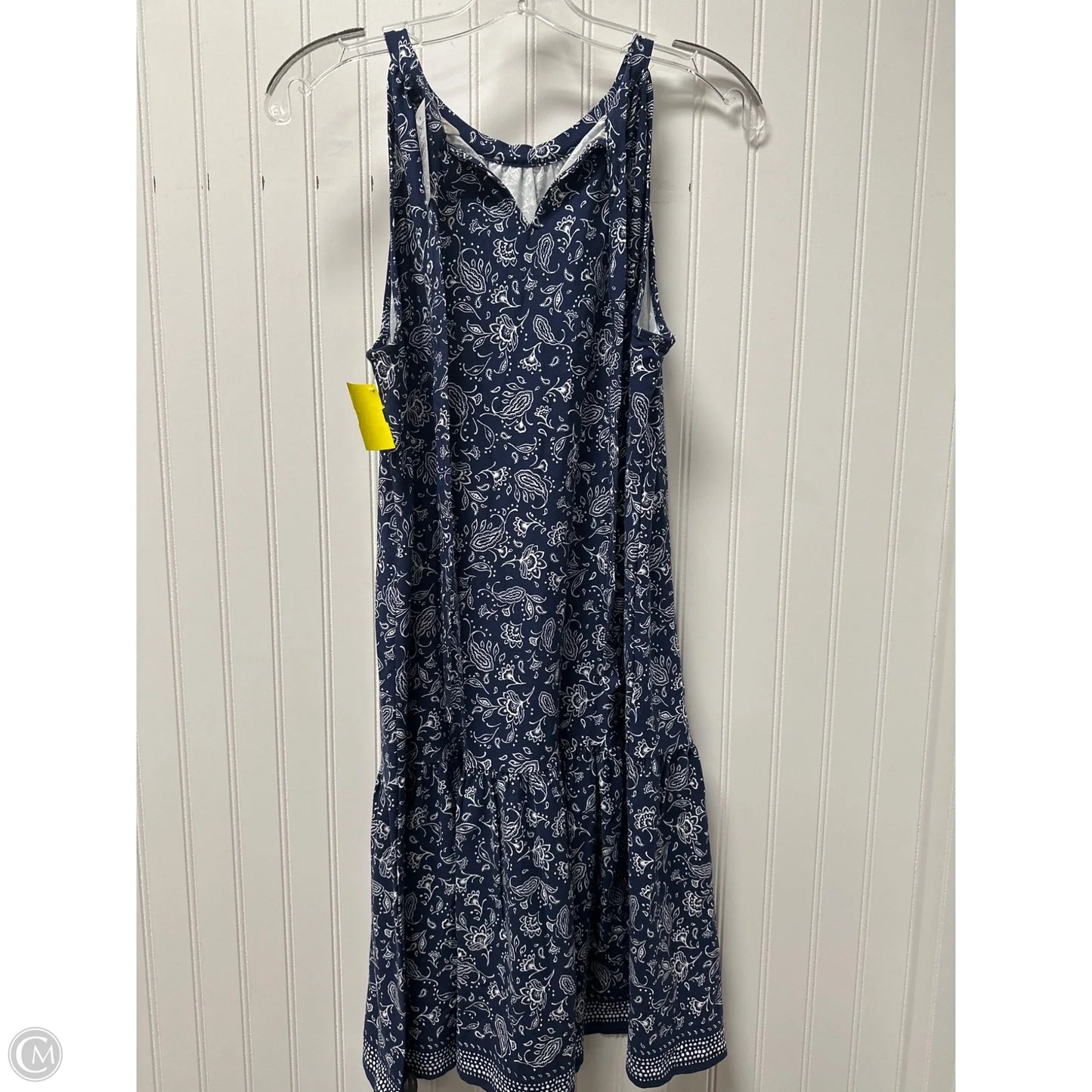 Dress Casual Midi By Loft In Blue & White, Size: S