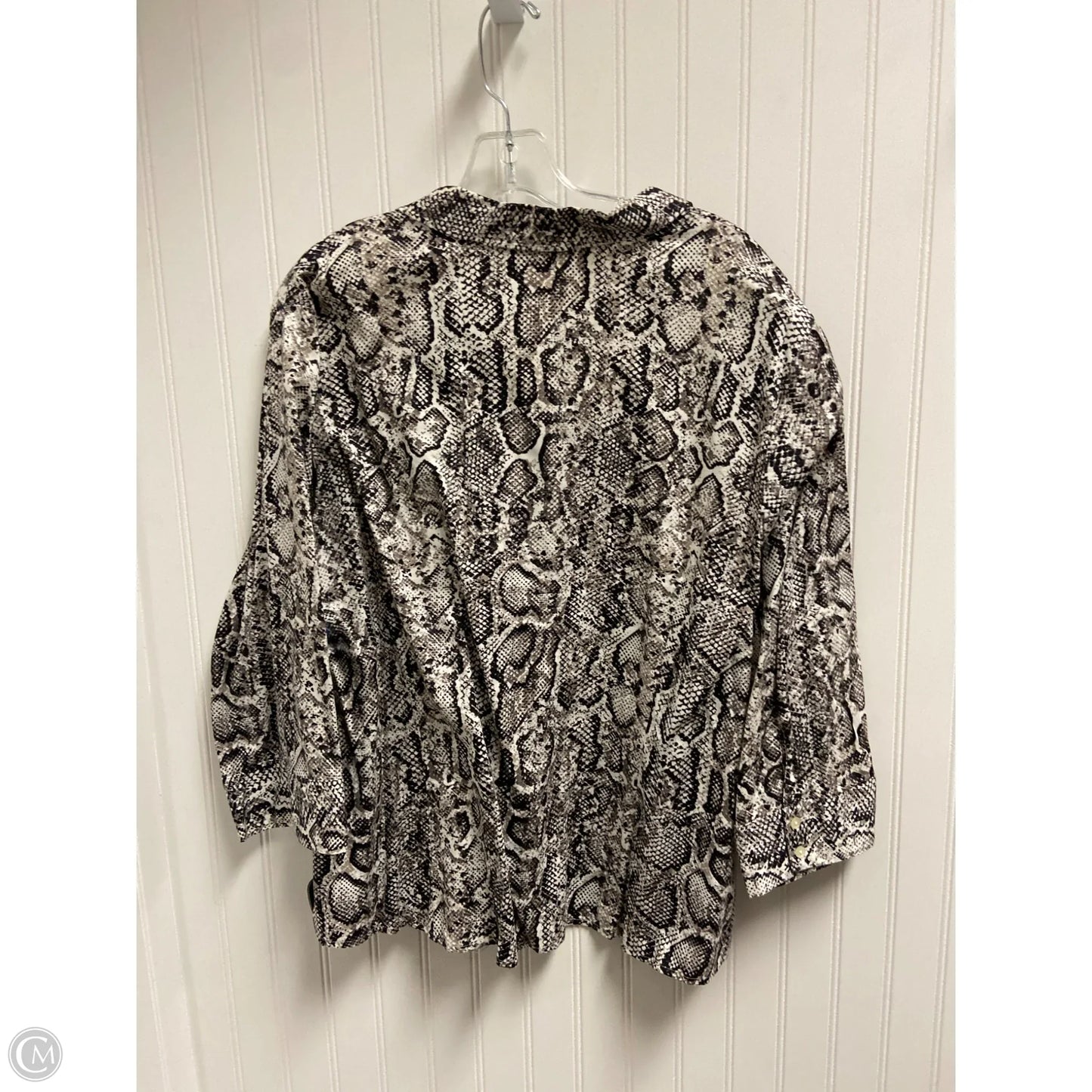 Top Long Sleeve By Apt 9 In Animal Print, Size: 2x