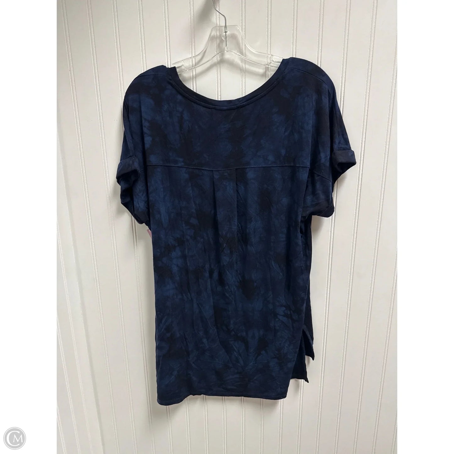 Top Short Sleeve By Tahari In Tie Dye Print, Size: L