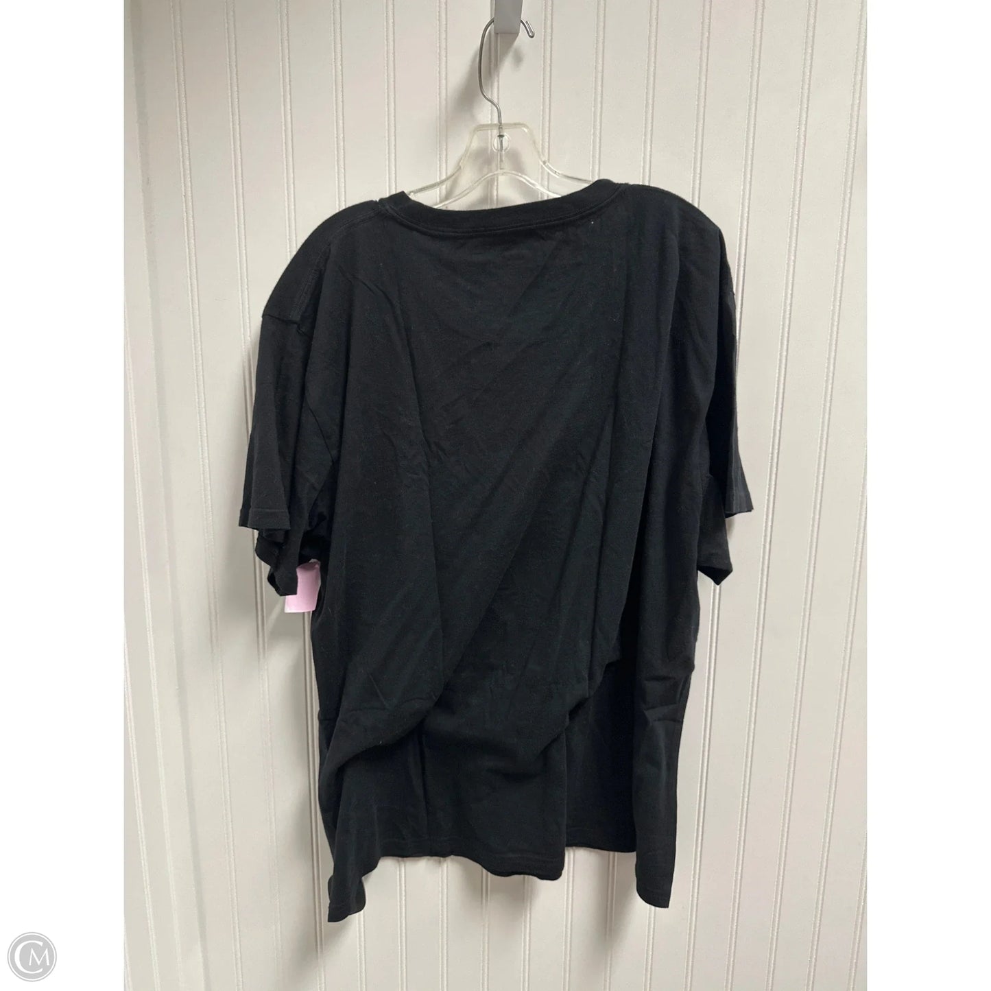 Top Short Sleeve Basic By Pink In Black, Size: 2x