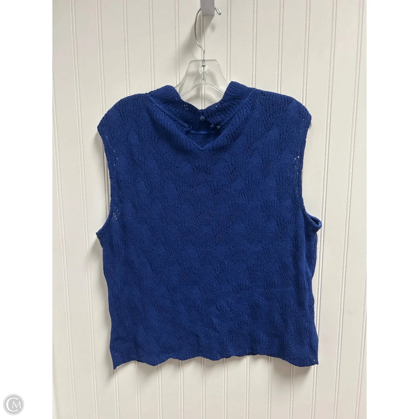 Top Sleeveless Luxury Designer By St John Collection In Blue, Size: L