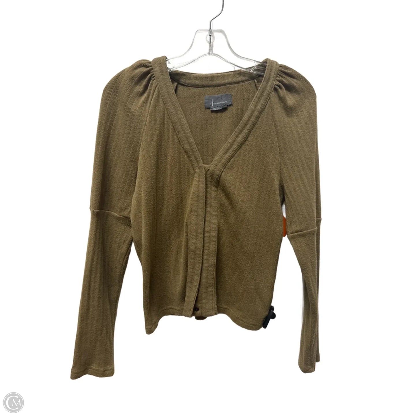 Top Long Sleeve By Anthropologie In Green, Size: M