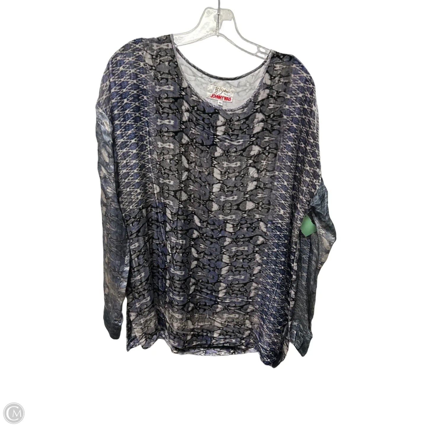 Top Long Sleeve By Johnny Was In Blue, Size: Xs