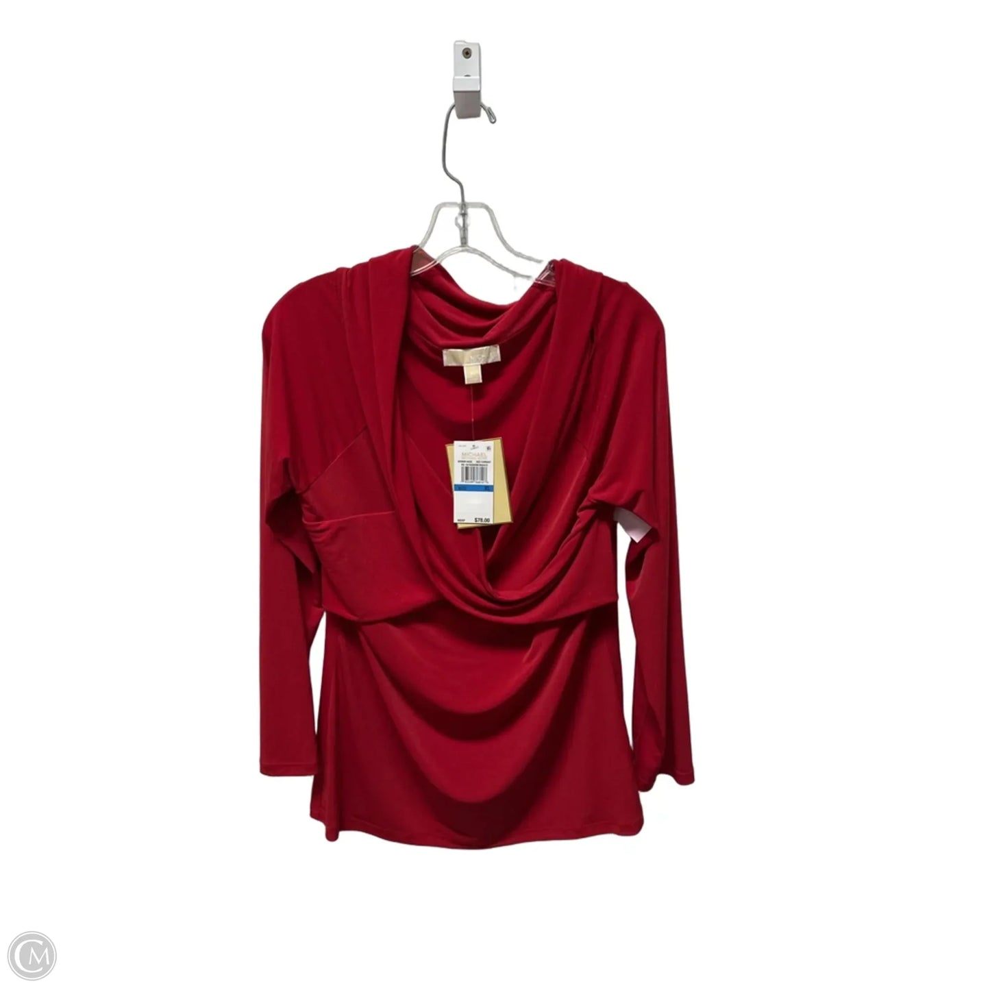 Top Long Sleeve By Michael By Michael Kors In Red, Size: Xl