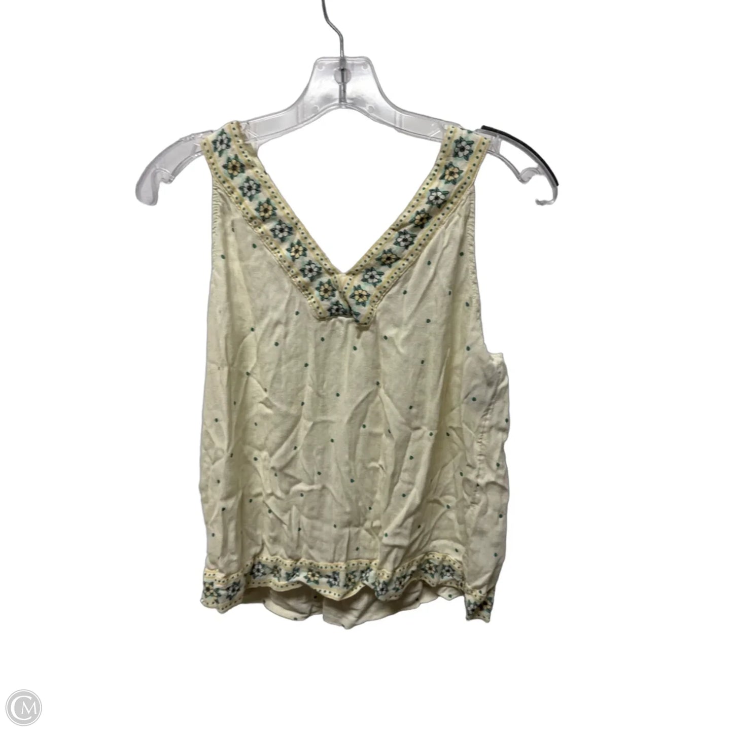Top Sleeveless By Loft In Yellow, Size: S