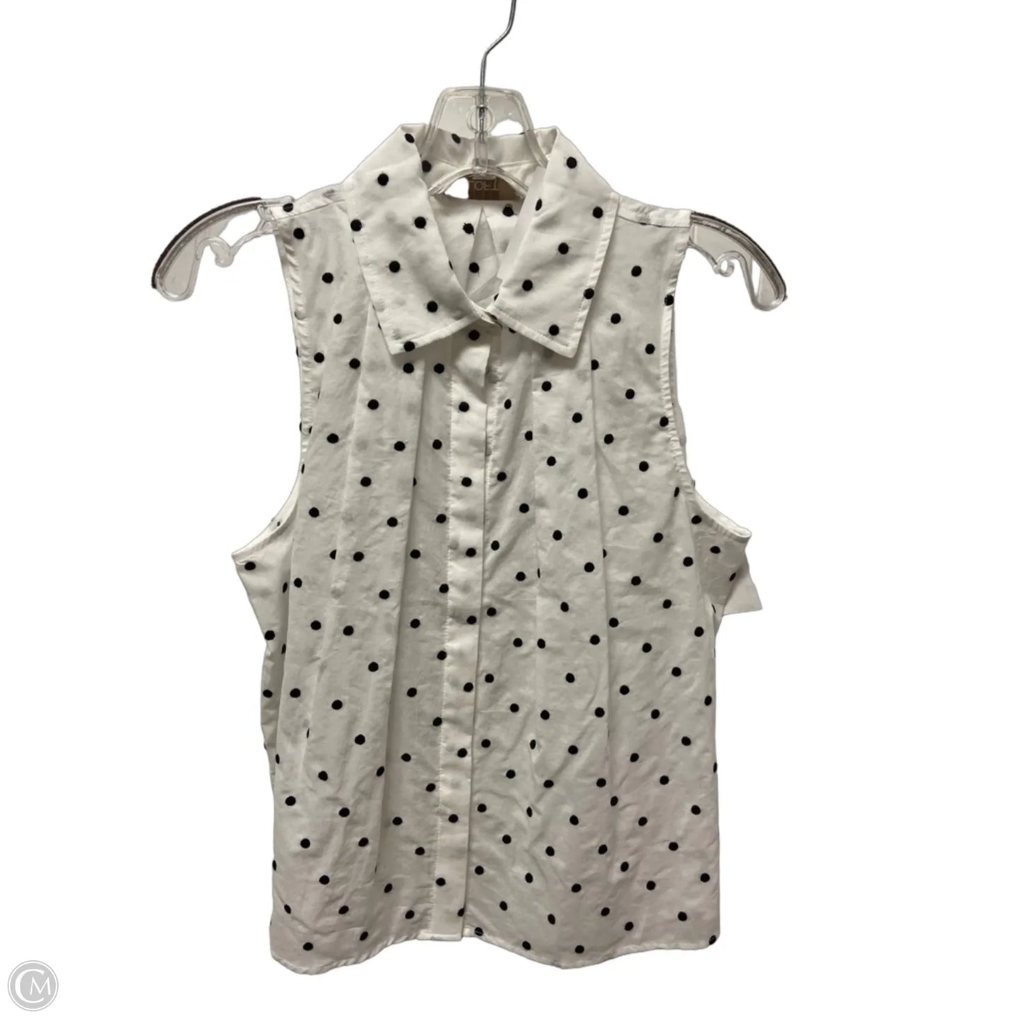 Top Sleeveless By Loft In Polkadot Pattern, Size: S