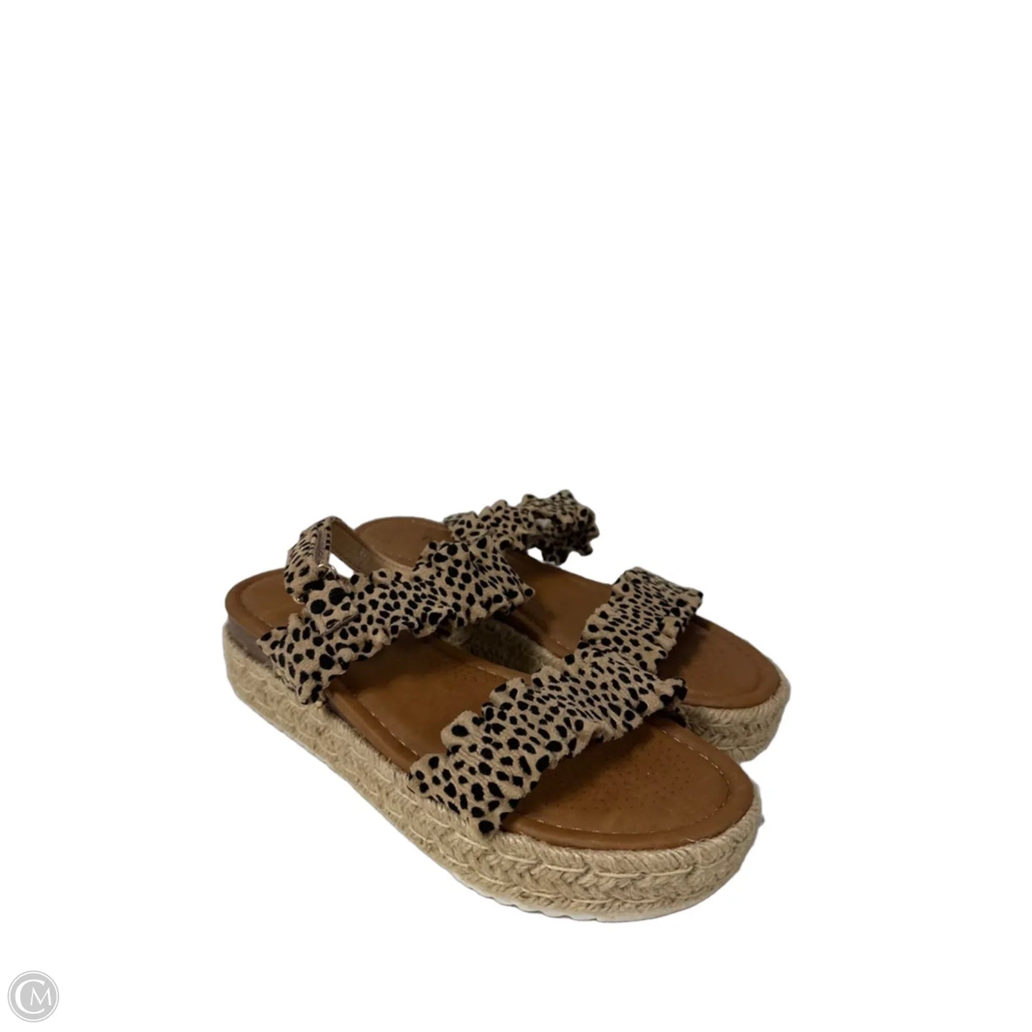 Sandals Flats By Pierre Dumas In Leopard Print, Size: 10