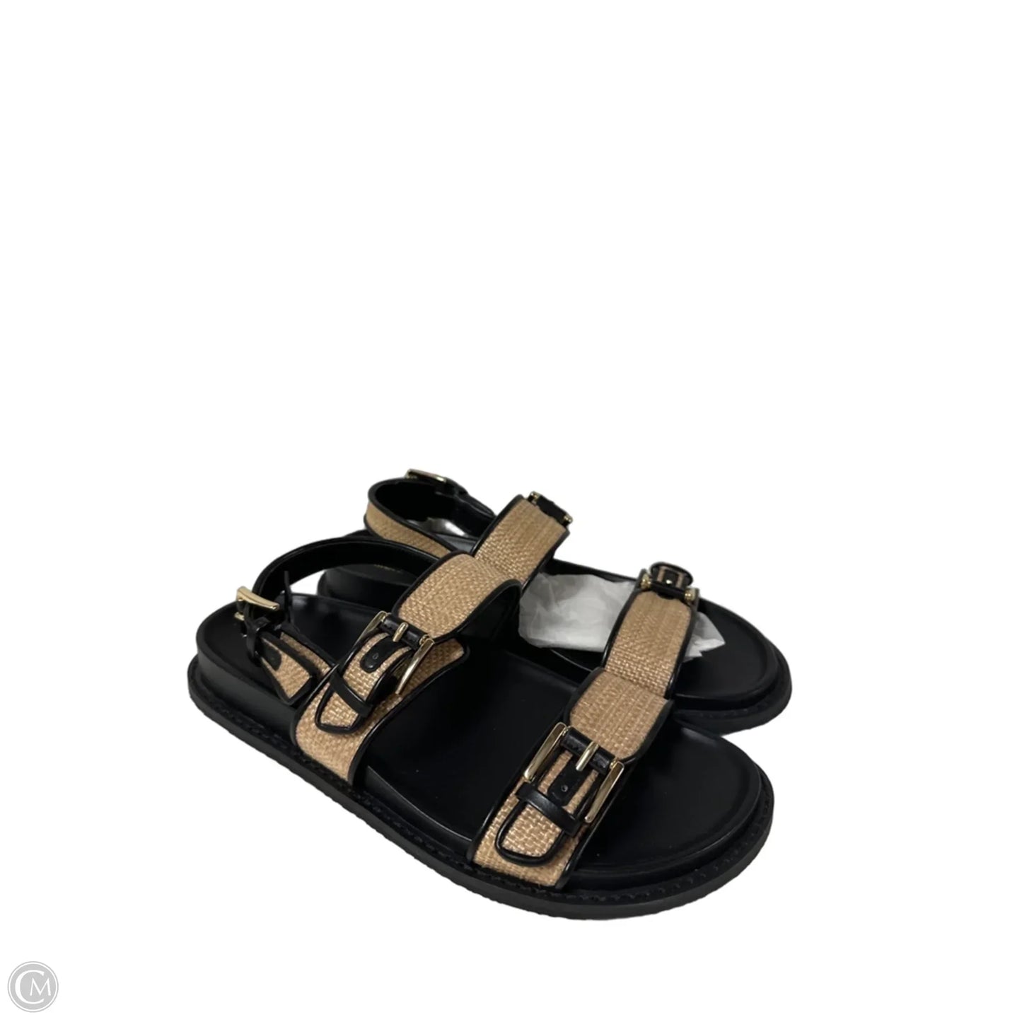 Sandals Designer By Michael Kors In Black & Cream, Size: 7