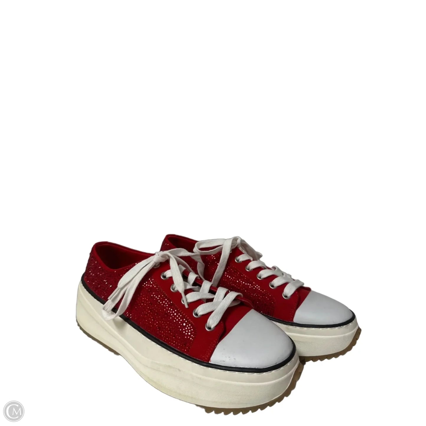 Shoes Sneakers By Clothes Mentor In Red, Size: 9.5