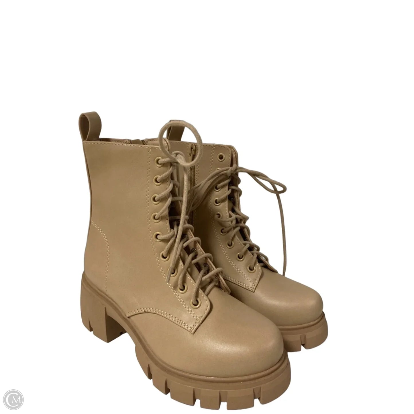Boots Combat By Soda In Cream, Size: 6