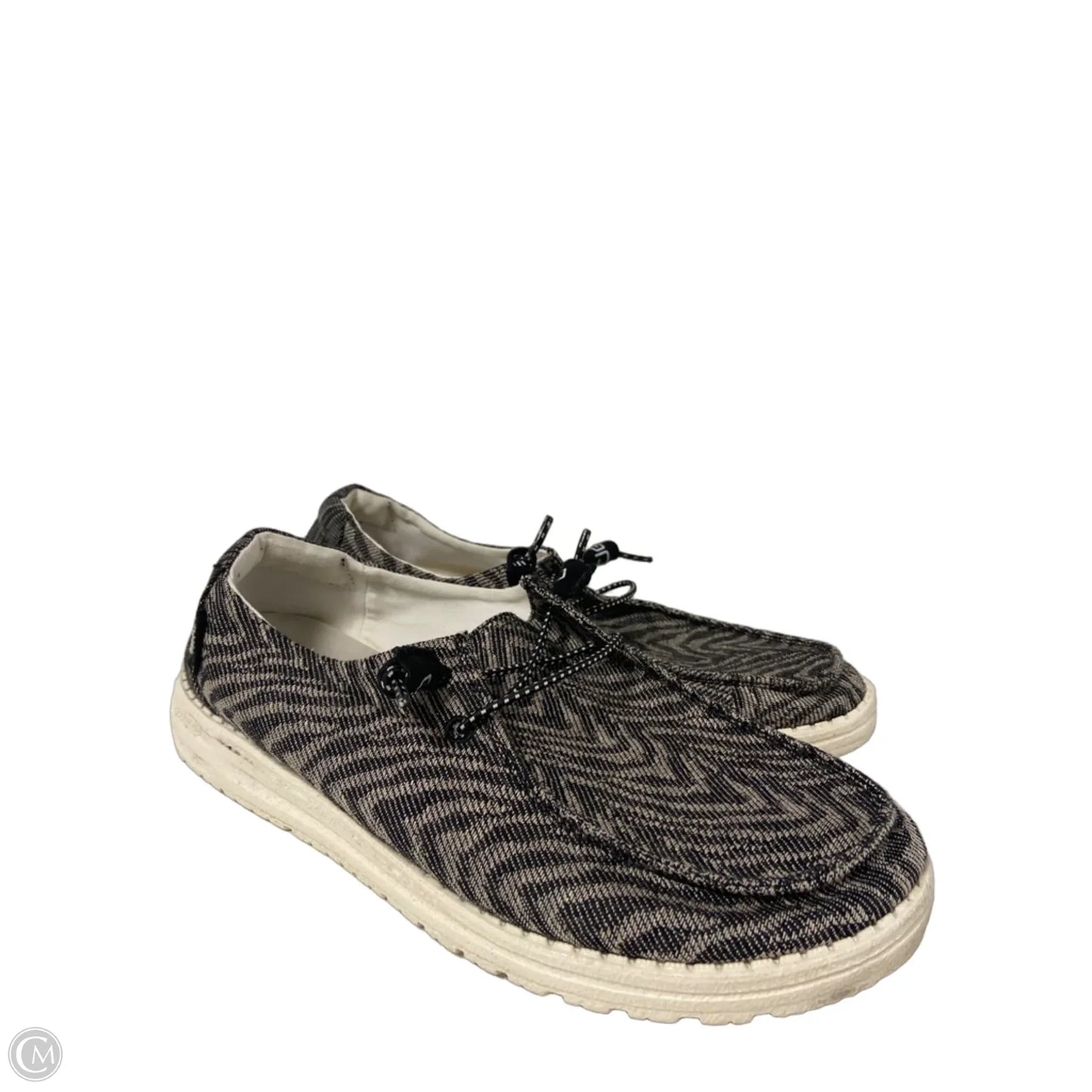 Shoes Flats By Hey Dude In Grey, Size: 9