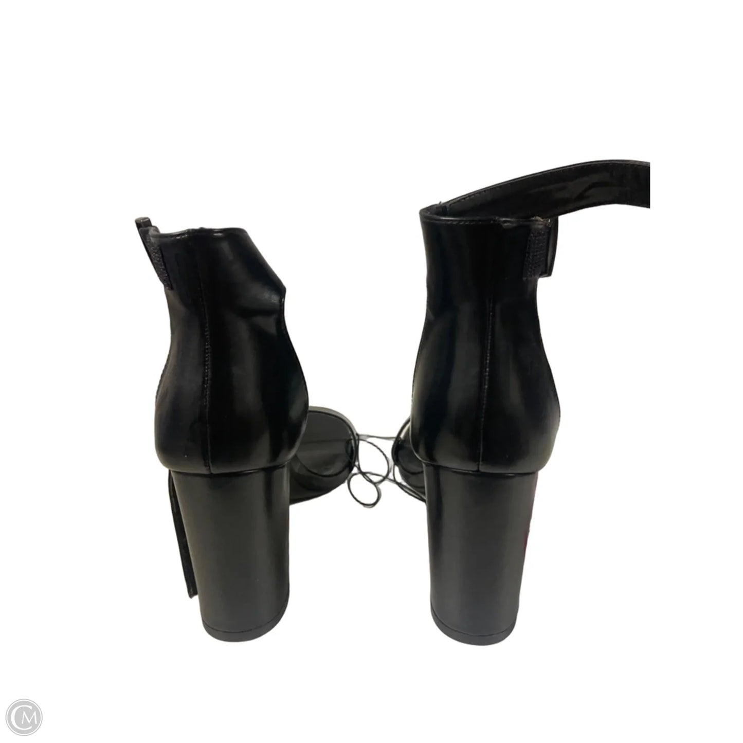 Sandals Heels Block By Rampage In Black, Size: 8