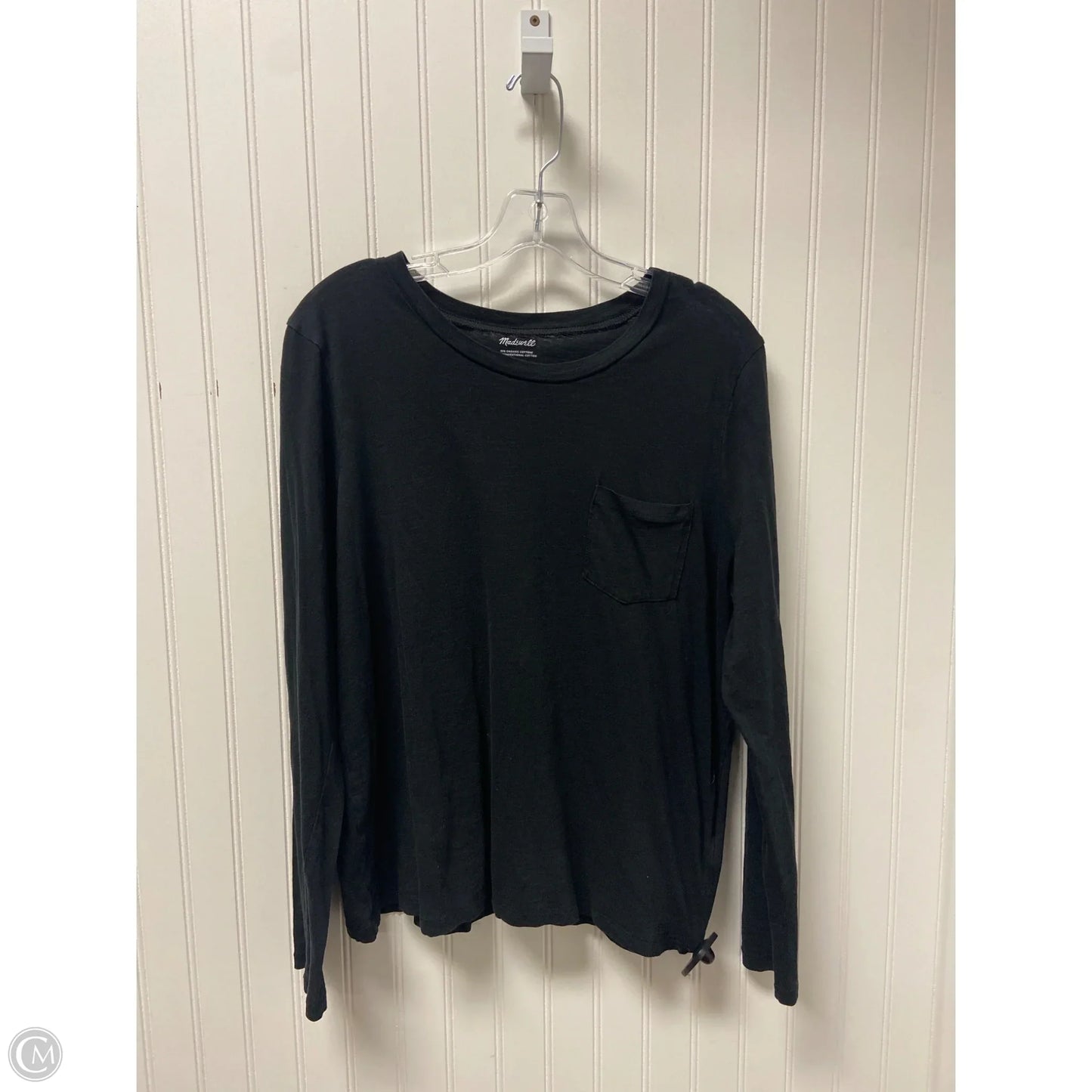 Top Long Sleeve Basic By Madewell In Black, Size: Xl