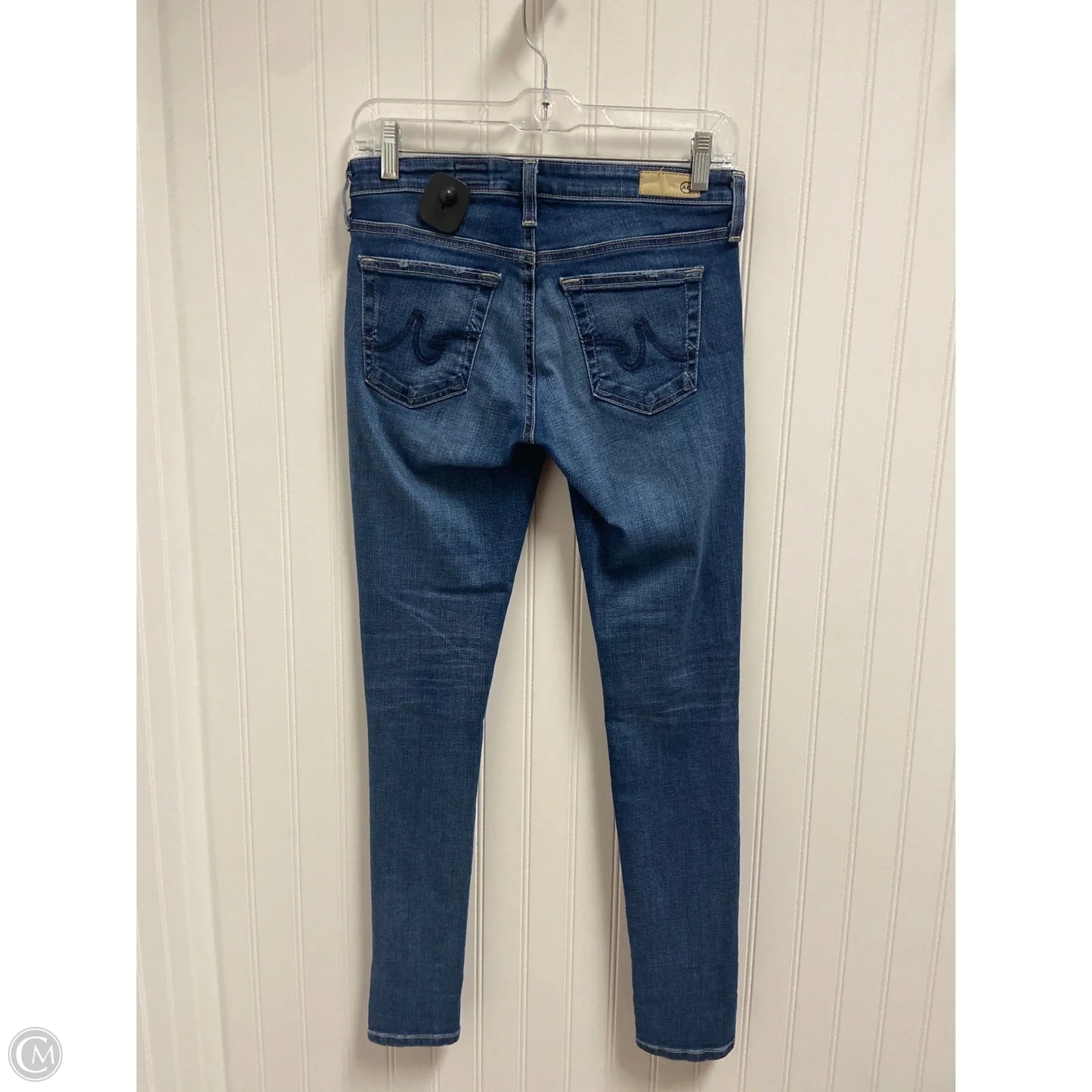 Jeans Skinny By Adriano Goldschmied In Blue Denim, Size: 8