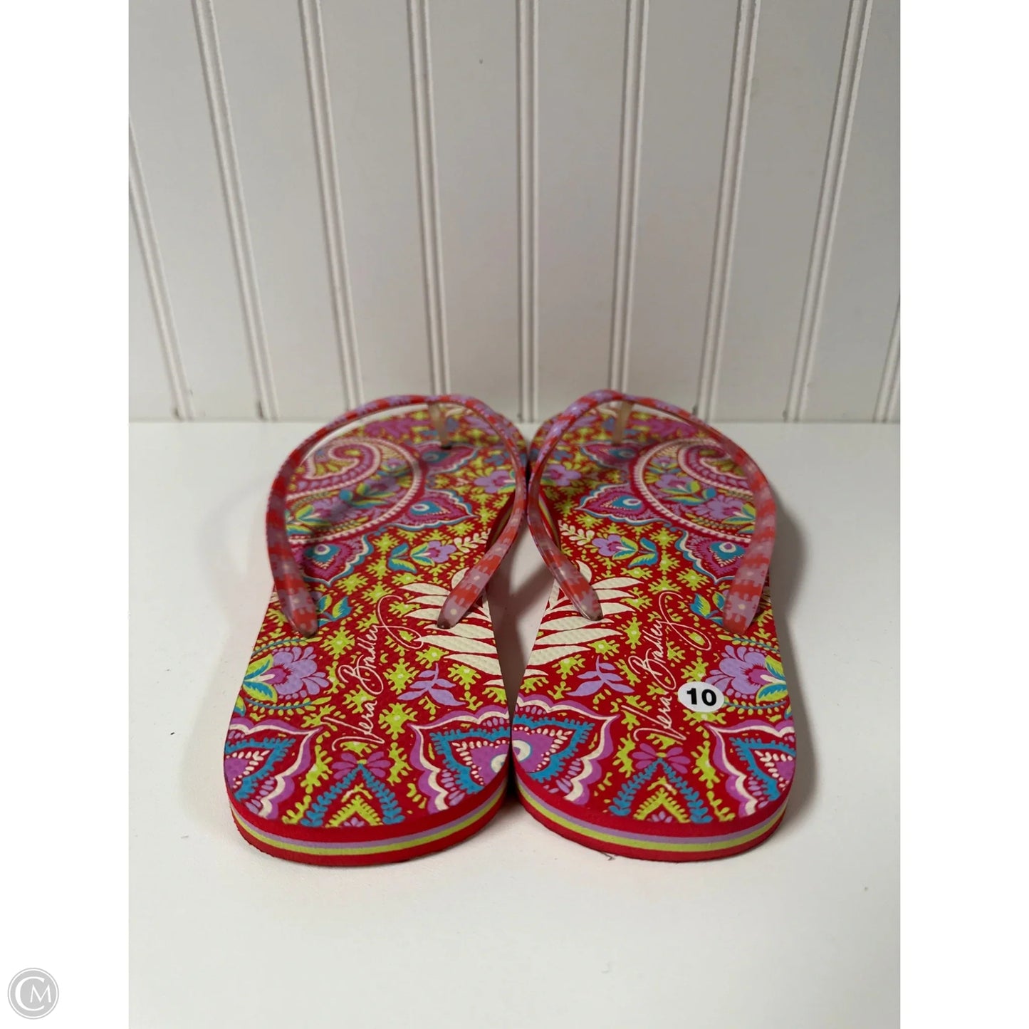 Sandals Flip Flops By Vera Bradley In Red, Size: 10