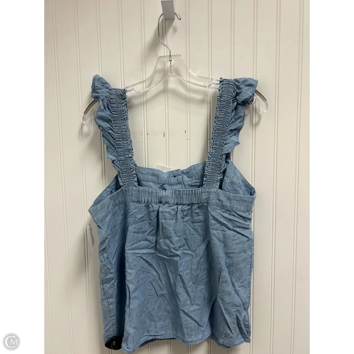 Top Sleeveless By J. Crew In Blue Denim, Size: M