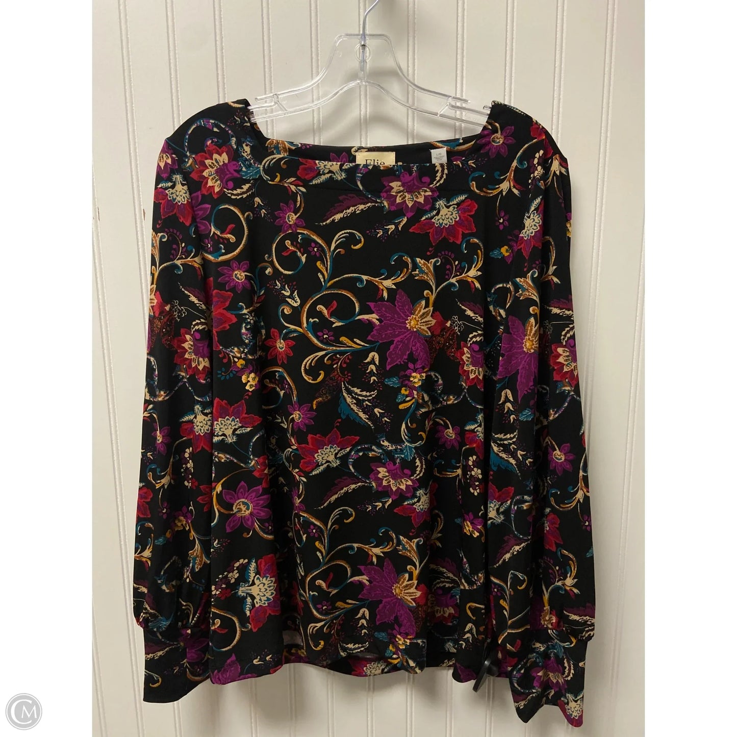 Top Long Sleeve By Elie Tahari In Black, Size: L