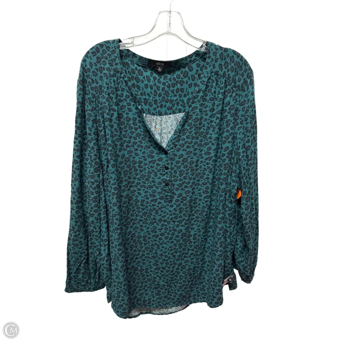 Top Long Sleeve By Ellos In Animal Print, Size: 4x