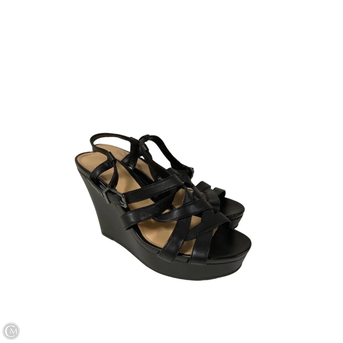 Shoes Heels Wedge By Gianni Bini In Black, Size: 8