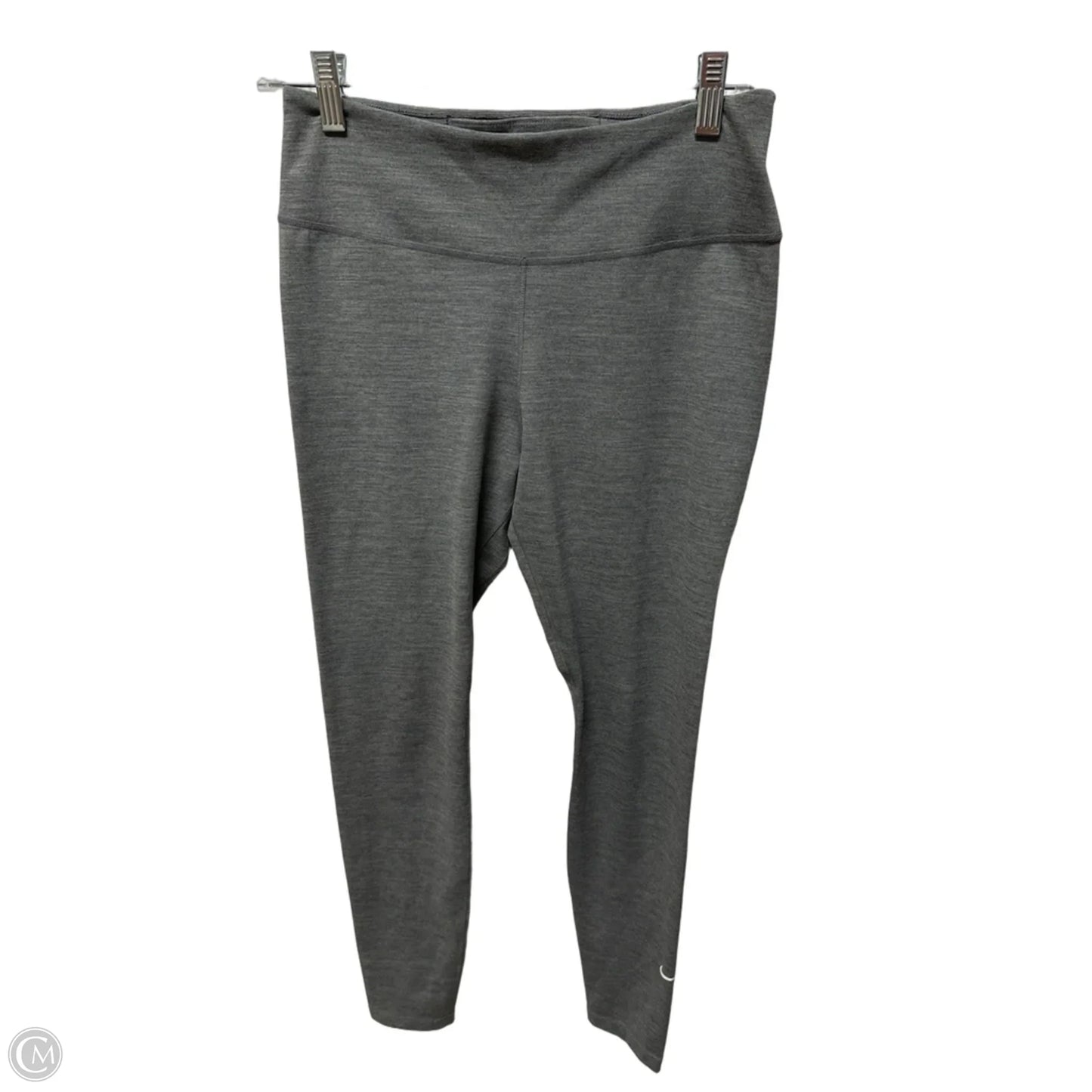 Athletic Leggings By Nike In Grey, Size: M