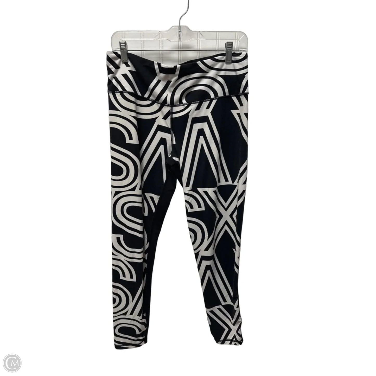 Athletic Leggings By Victorias Secret In Black & White, Size: L