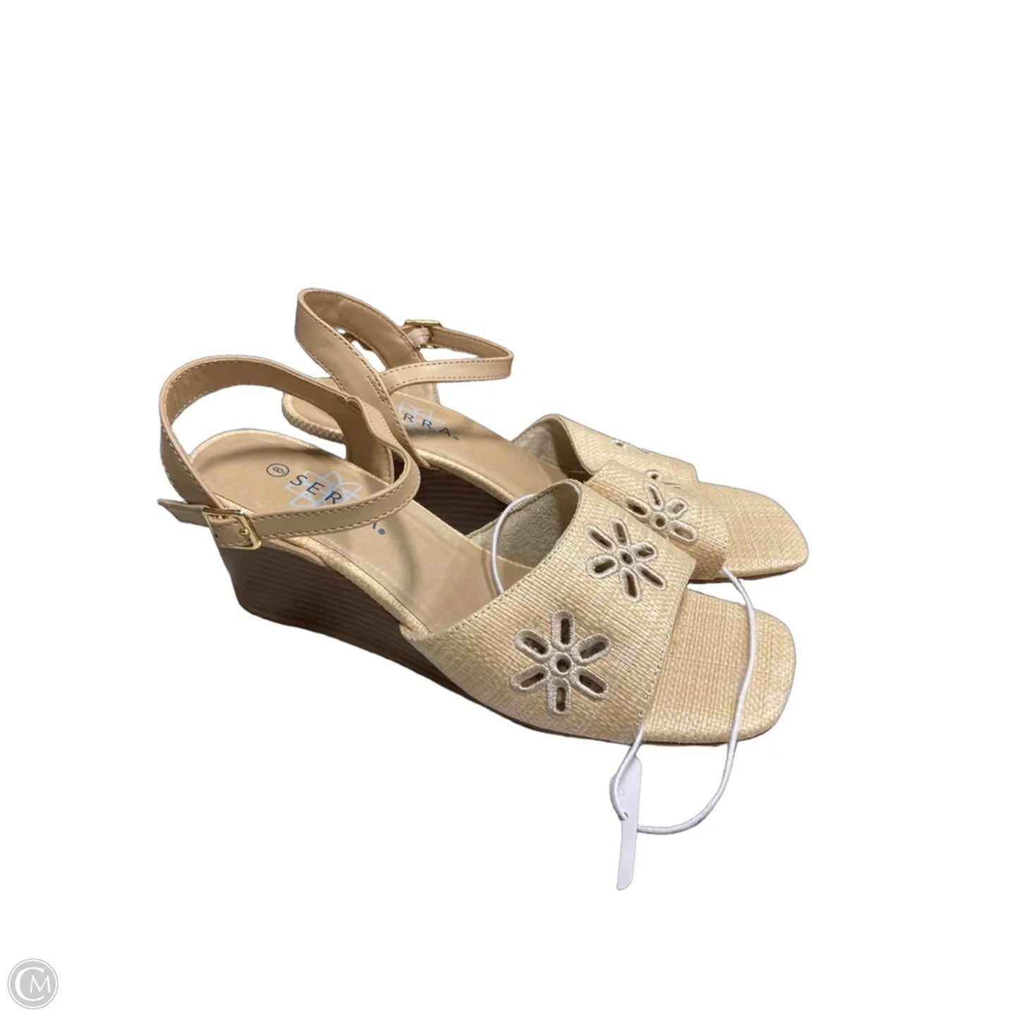 Shoes Heels Wedge By Serra In Brown, Size: 8