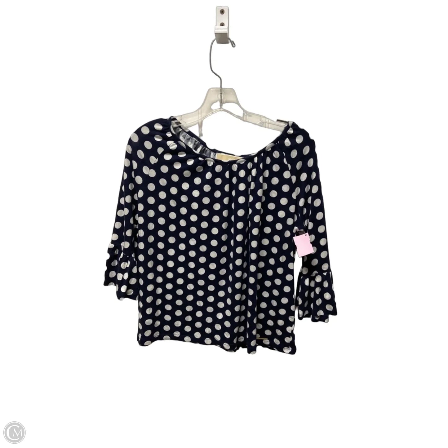 Top Short Sleeve By Michael By Michael Kors In Polkadot Pattern, Size: M