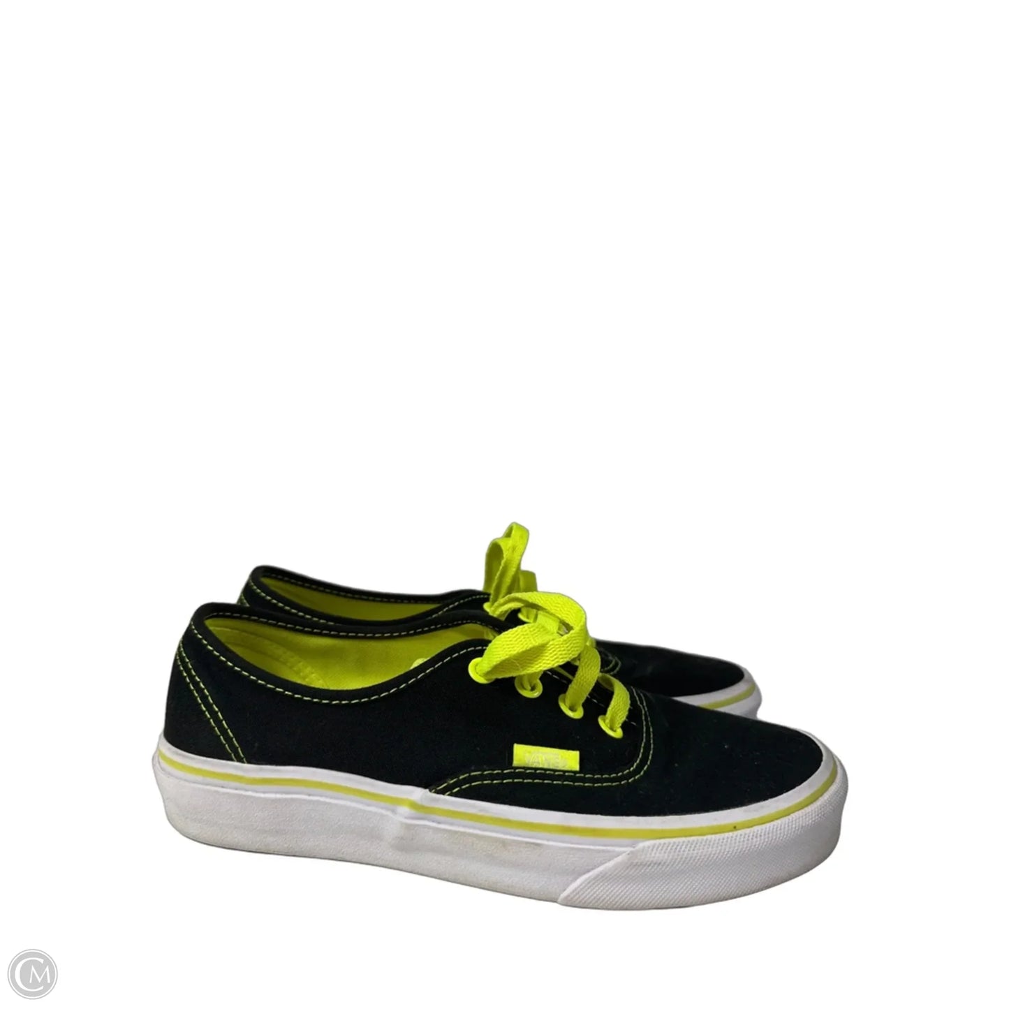 Shoes Flats By Vans In Black & Green, Size: 5