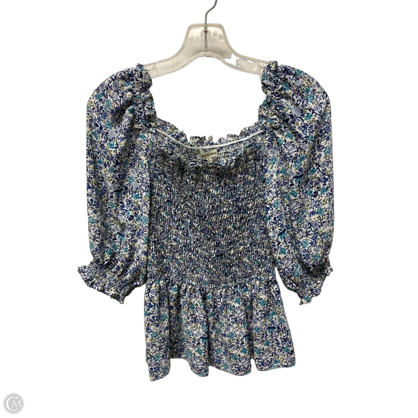 Top Short Sleeve By Max Studio In Blue & Green, Size: S