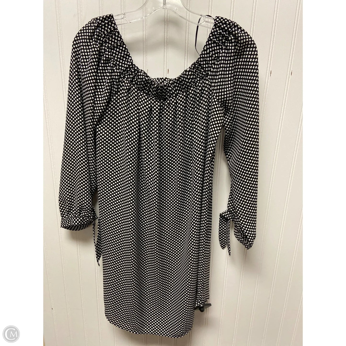 Top Long Sleeve By Express In Polkadot Pattern, Size: M