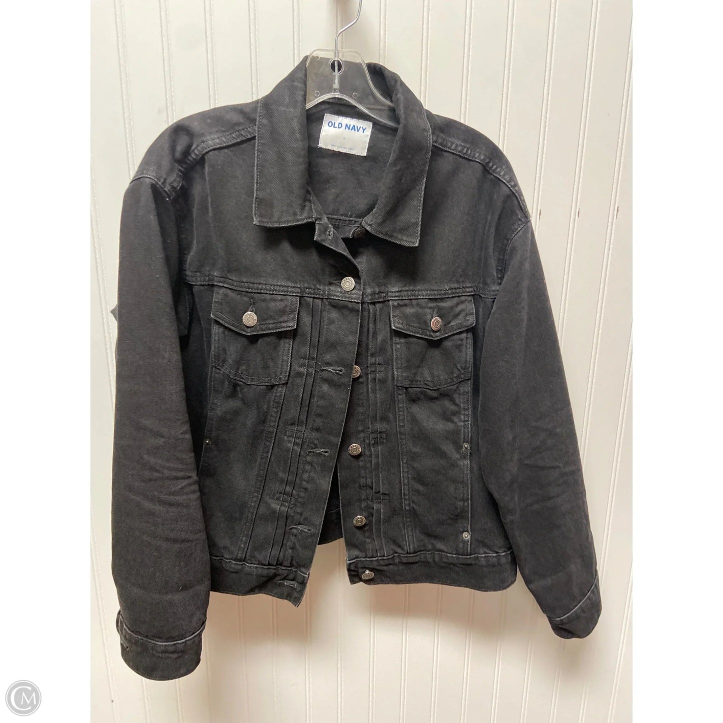 Jacket Denim By Old Navy In Black, Size: L