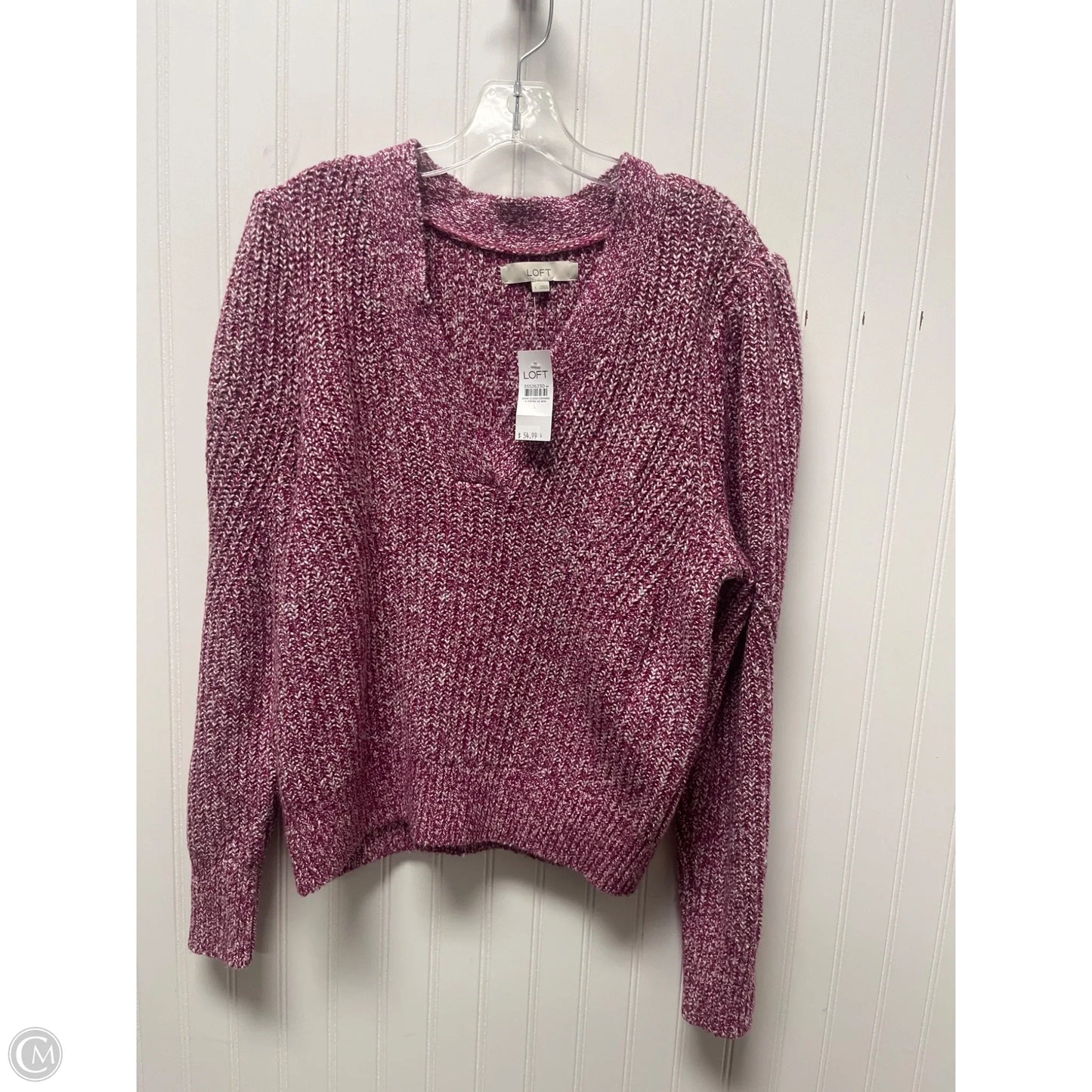 Sweater By Loft In Pink, Size: L