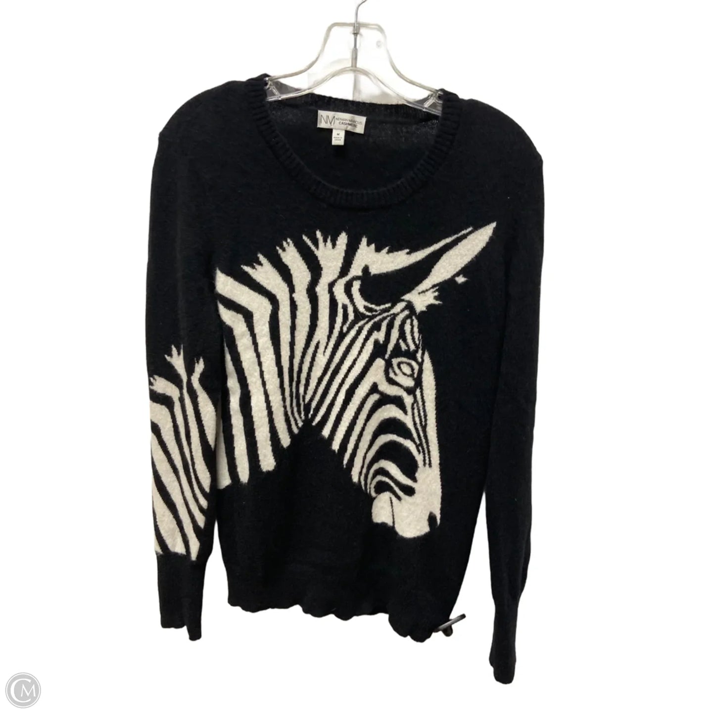 Sweater Designer By Neiman Marcus In Black & White, Size: M